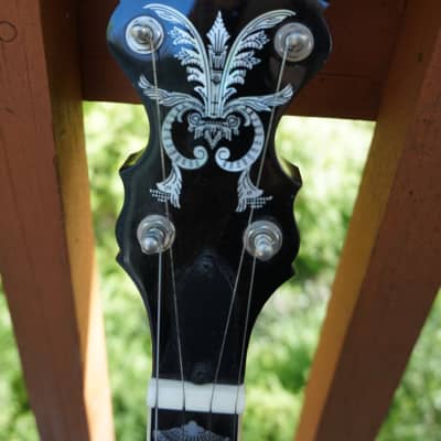 Wildwood Heirloom Open Back Banjo Tubaphone Tone ring Flamed Maple neck Engraved Inlays Old Time image 3
