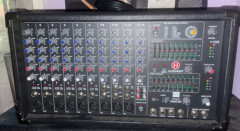 Harbinger LX8 8-Channel Analog Mixer with Bluetooth, FX and USB Audio