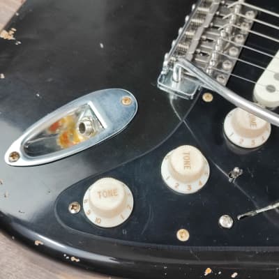 MyDream Partcaster Custom Built - Gilmour Black Strat Tribute image 5