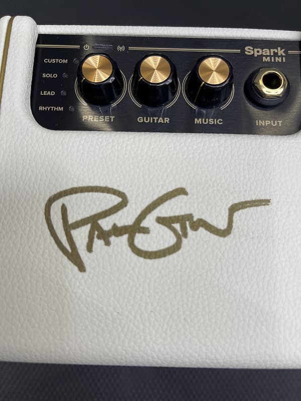 ULTRA RARE! 1/100 Made! Positive Grid Spark Mini Paul Gilbert Signed by PG!  2023 - Pearl White