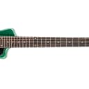 Hofner HCT-SH-CG Shorty Travel Electric Guitar Cadillac Green with gig bag