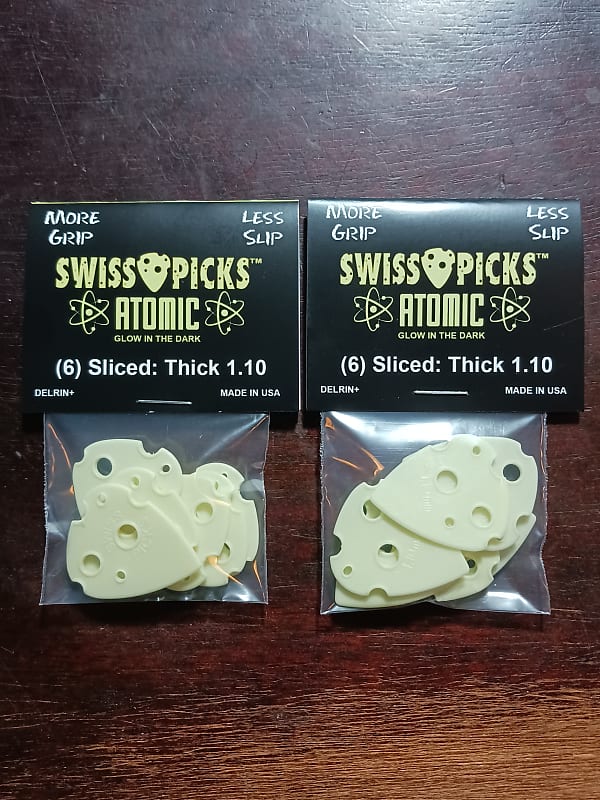 Swiss Picks Atomic 1.10mm Sharp! Glow in the Dark Reverb
