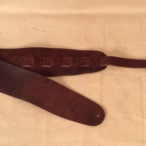 Musicman Vintage Leather Bass Guitar Strap 1977 Brown Reverb