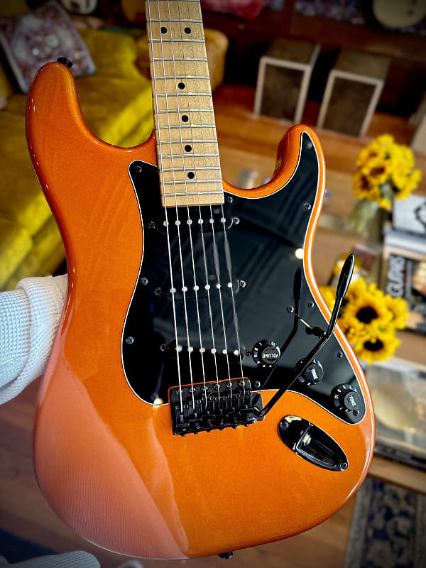 Charvel Custom Built Strat 2021 - Tangerine Metallic Flake | Reverb