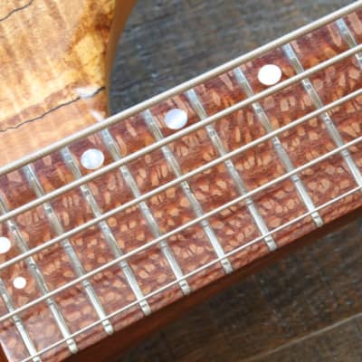 GW Custom DC-1 Neck-Thru 5-String Bass Natural Spalted Maple + OHSC image 8