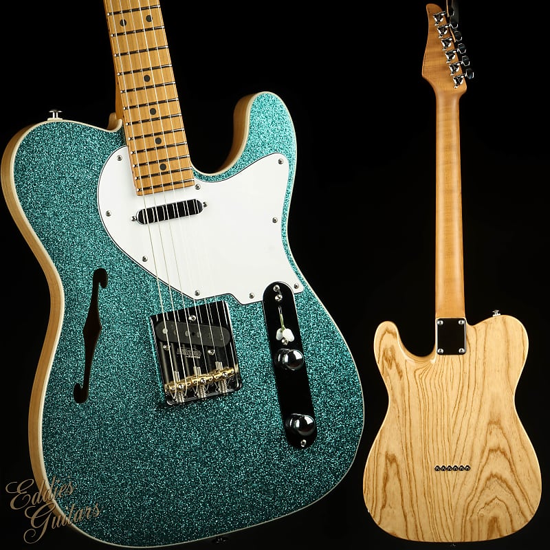 Suhr Eddie's Guitars Exclusive Custom Classic T Roasted - Aqua Sparkle image 1