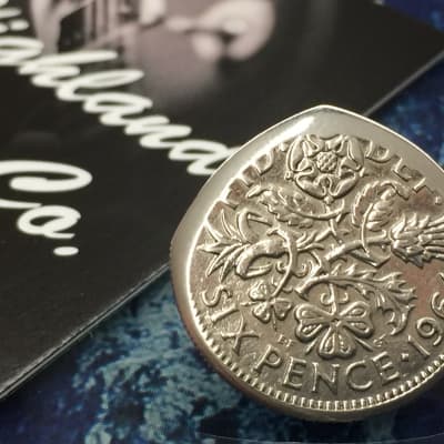 The Highland Plectrum Co. One Brian May Inspired.....Queen Elizabeth Sixpence Coin Plectrum. image 1