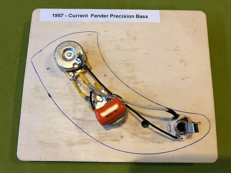 Prewired Precision Bass Wiring Harness - CTS, Sprague - Wainwright Customs image 1