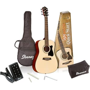 Ibanez IJV30 Quickstart 3/4 Acoustic Guitar Pack Natural for sale