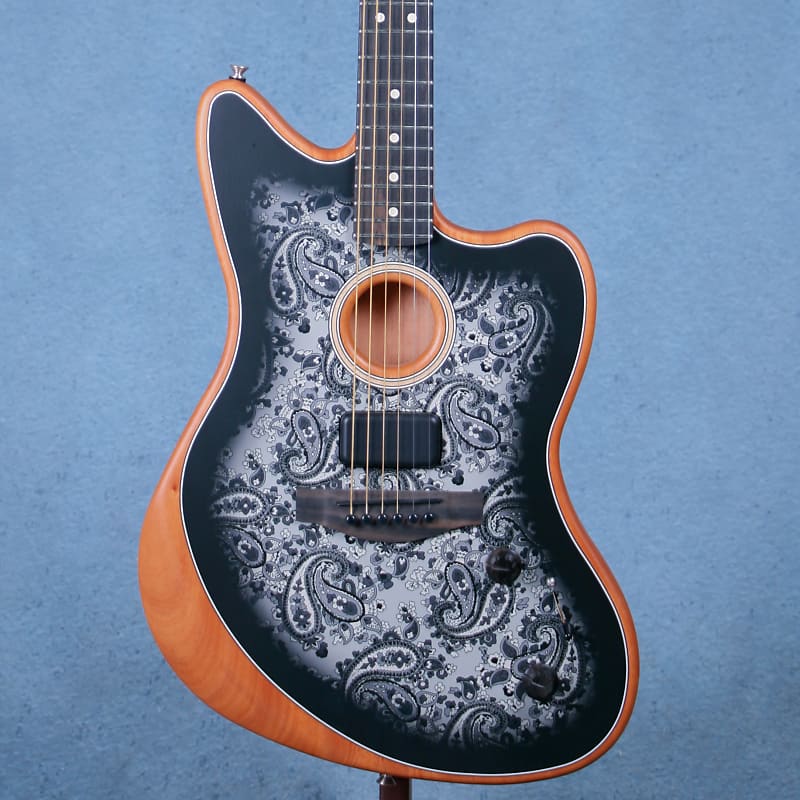 Fender FSR American Acoustasonic Jazzmaster - Black Paisley