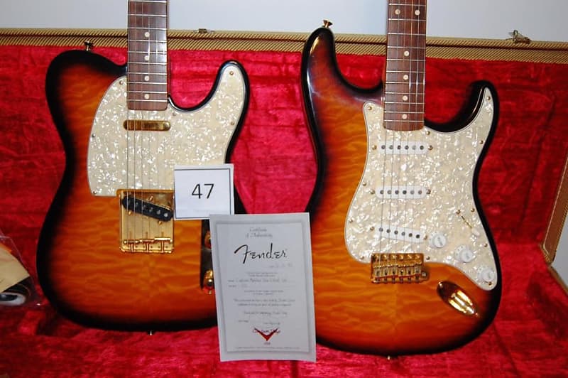 EXTREMELY RARE #2 of 22 1992 Fender Custom Shop Matched Set Telecaster Stratocaster Twins John Page image 1