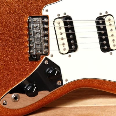 FENDER PAWN SHOP SUPER-SONIC MINT! 2012 Orange Flake Offset Guitar HH 08567 image 8