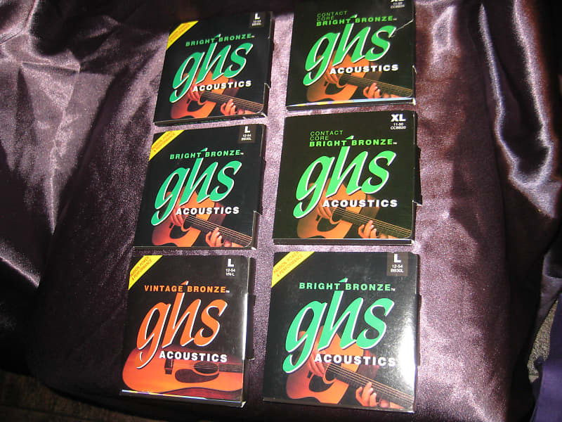 GHS Six (6) Sets Acoustic Bronze Light Guitar Strings image 1