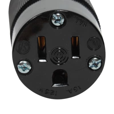 Hubbell AC Female & Male Edison Plug Set 15 Amp Black image 6