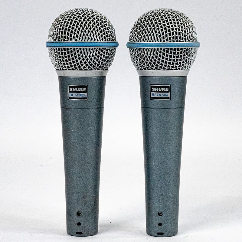 Shure Beta 58A Supercardioid Dynamic Vocal Microphone - Pair