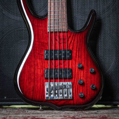 Ken Smith BSR-5M Trans Red Burst 1999 (9.1 lbs) for sale