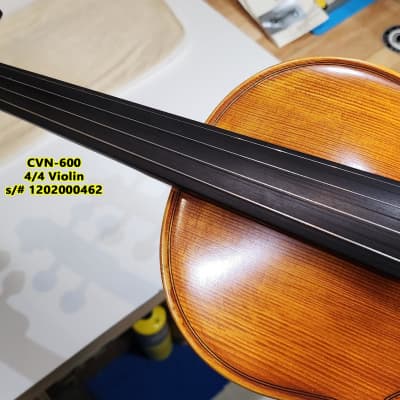 Cecilio 4/4 Advanced Level Violin Featuring Aged 7+ Years - Solid Spruce Top Highly Flamed One-Piece Maple Back and Sides All-Ebony Components, Independent Fine-Tuners, Brazilwood Bows, Hand-Rubbed Oil Finish... image 18