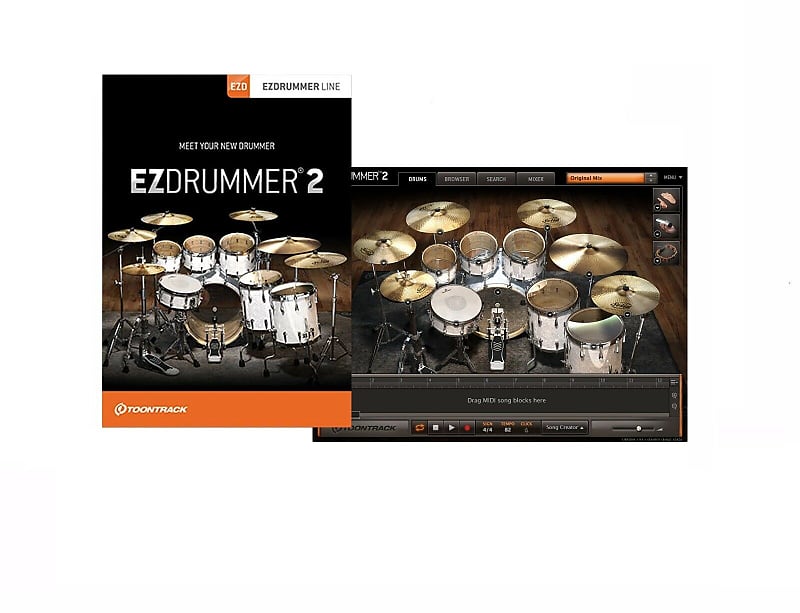 Toontrack EZDRUMMER DRUMMER 2 License Virtual Drum Software Reverb