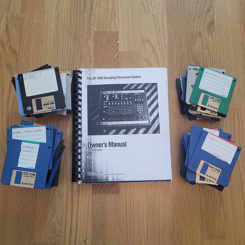 EMU SP1200 Manual Disks Sound Library Floppy Disk 💾 Reverb Canada