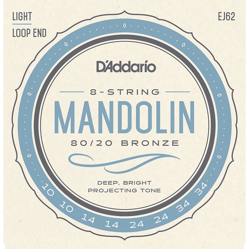 D'Addario Mandolin Strings J62 10-34 80/20 Bronze Loop End - Strings Bild 1