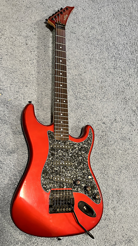 Phantom Super Strat 80's Red, Kahler Trem, SD YJM Fury | Reverb