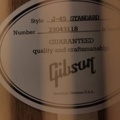 Gibson J-45 Standard - VS (#118) image 13