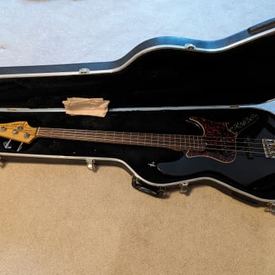 Fender American Deluxe Jazz Bass Fretless 2000 - Black w/ Tortoiseshell Pickguard image 1
