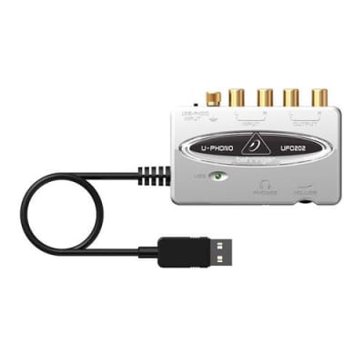 Behringer U-PHONO UFO202 Audiophile USB/Audio Interface with Built-in Phono Preamp for Digitalizing Your Tapes and Vinyl Records image 4