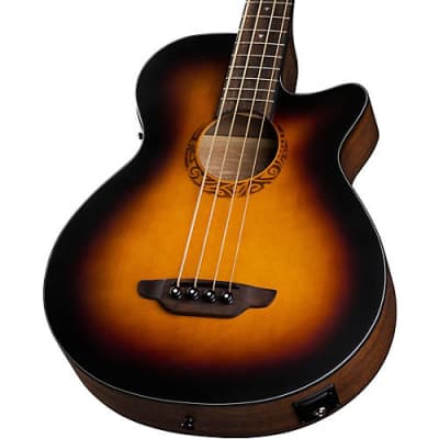 Luna Tribal Acoustic / Electric Bass 34 Inch Scale TSB image 3