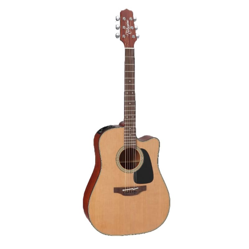 Takamine P1DC Made in Japan Dreadnought 6-String Right-Handed Acoustic Electric Guitar with Venetian Cutaway, Solid Cedar Top, Sapele Back and Sides, CT4B II Electronics, and Case (Satin) image 1