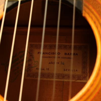 Francisco Barba 1976 flamenco guitar - spectacular + explosive sound - Antonio Rey's guitar - video image 10