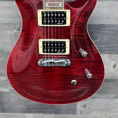 Harley benton Custom 24 Deluxe Red Flame for sale