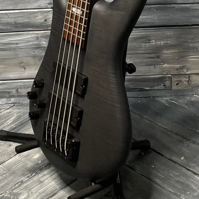 Spector Left handed Euro 5 LX EURO5LXMBKSLH 5 String Electric Bass Guitar- Trans Black Stain Matte image 3