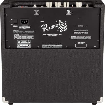 Fender Rumble 25 V3 Bass Combo Amplifier, 25W, Black image 2