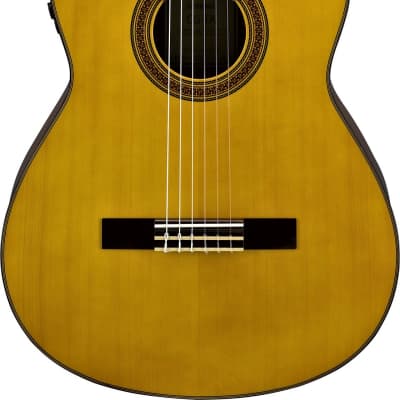 Yamaha CG TransAcoustic Solid Engleman Spruce Top Nylon String Classical Acoustic Electric Guitar, Natural image 1