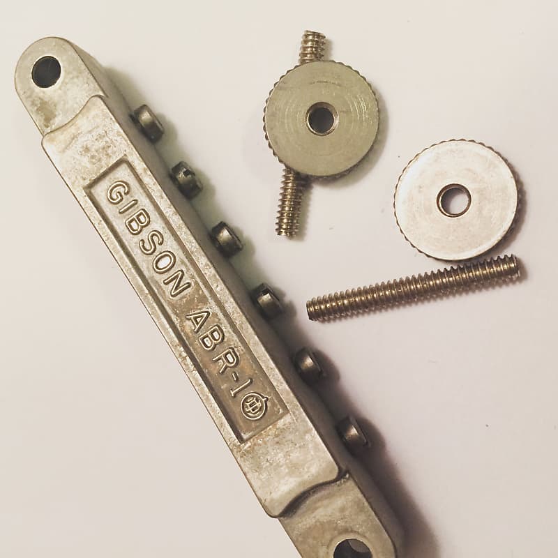 Hand aged Gibson HISTORIC ABR-1 no-wire bridge, nickel, | Reverb