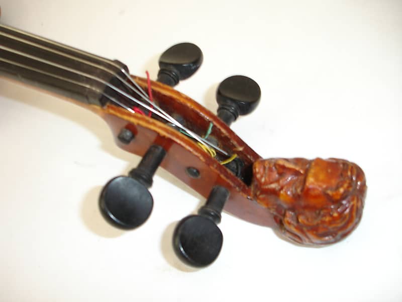 Vintage Joseph Guarnerius Copy 4/4 Violin w/ Carved Head Scroll