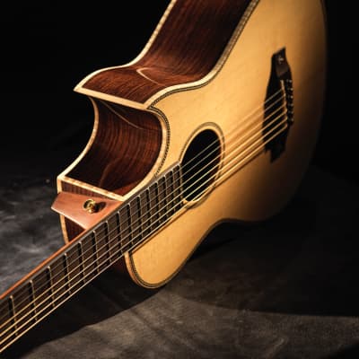 NEW Terry Pack PLRS parlour acoustic guitar, solid rosewood, Sitka, cutaway, hand made with pride image 1