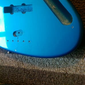 MJT Warmoth Fender Dinky Jazz Bass Relic Body Alder Lake Placid Blue image 2