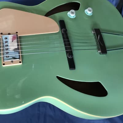 Triggs Archtop Oddysey Prototype Carve top 2008 Surf Green-Gold Hardware- Hardshell Case image 3