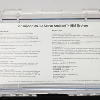 Sensaphonics 3D Active Ambient IEM System Body Pack & Ear Phone #37385 image 4