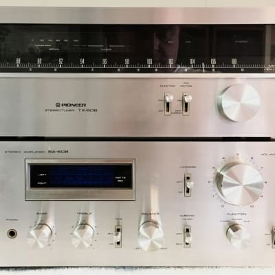 Pioneer SA-608 Amplifier TX-608 Tuner Silver | Reverb