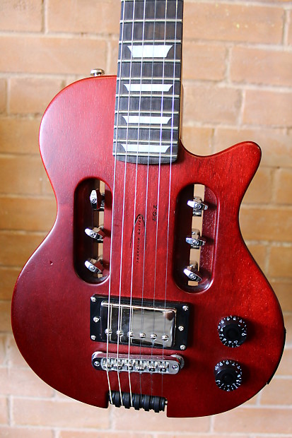Traveler EG-1 Standard Electric Travel Guitar Satin Red image 1