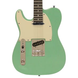 Sawtooth Left-Handed Surf Green ET Series Electric Guitar w/ Aged White Pickguard - Includes: Accessories, Amp & Gig Bag image 2