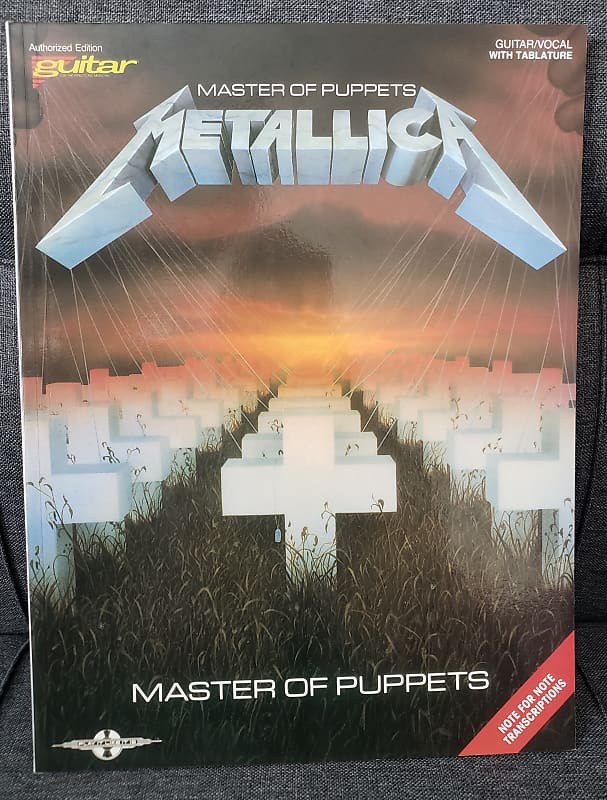 Metallica Master of Puppets Guitar Tab Book | Reverb