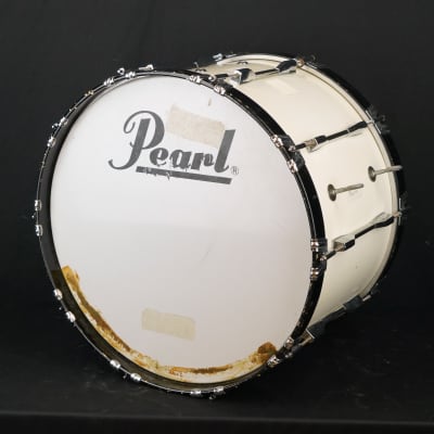 Used Pearl 22" Marching Bass Drum, White image 6
