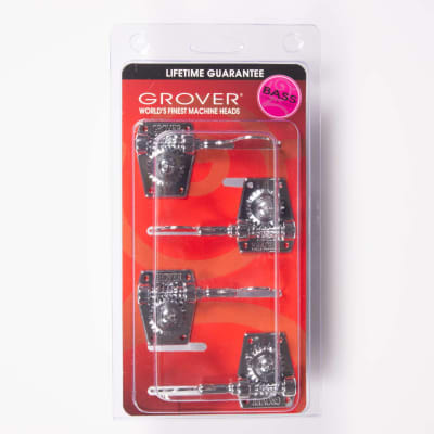 Grover 142C4 Vintage Bass Guitar Tuners - 4 In line Chrome