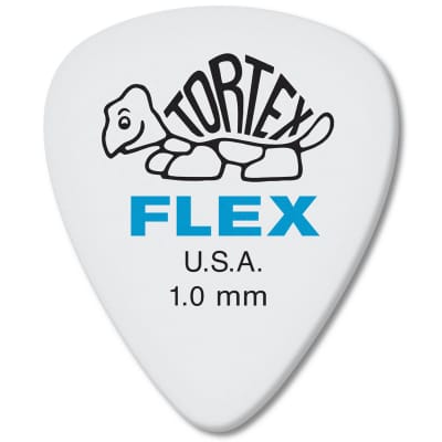 Dunlop 428P1.0 Tortex Flex Standard Guitar Picks, 1.0mm, 12-Pack image 1