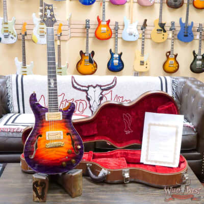 Paul Reed Smith PRS Private Stock # 10383 Quilt Top McCarty 594 Hollowbody II Piezo Brazilian Rosewood Fingerboard Indian Ocean Sunset image 6
