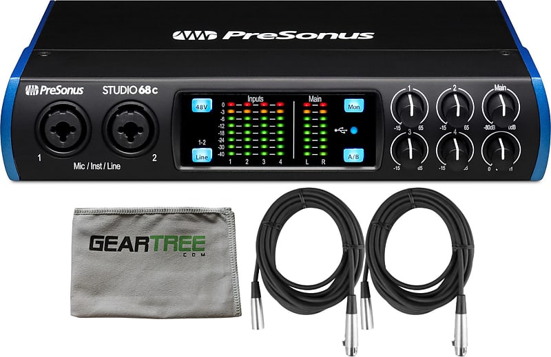 Presonus STUDIO 68C USB C audio MIDI interface, 6-in 6-out, 24-bit